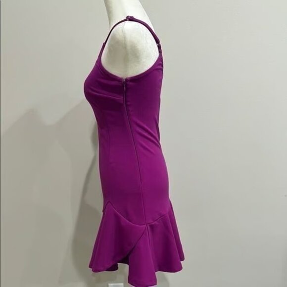 Lulus Elegant One-Shoulder Magenta Purple Dress Size XS - Picture 3 of 3